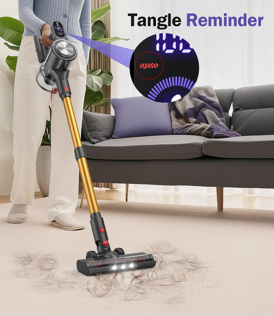 Natrogix Cordless Vacuum Cleaners for Home with LED Display and Wall-mounted Charging