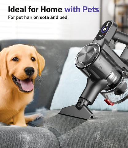 45Mins Cordless Vacuum Cleaners for Home with LED Display and Wall-mounted Charging