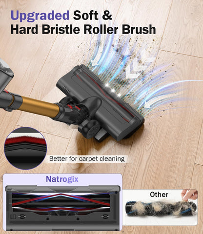 45Mins Cordless Vacuum Cleaners for Home with LED Display and Wall-mounted Charging